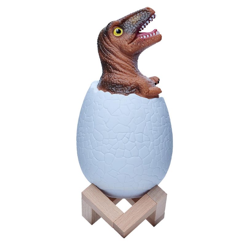 Kl-02 Koristeellinen 3d Raptor Dinosaur Egg Älykäs Yövalon Kosketuskytkin 3 Väriä Vaihtuva Led-yövalo Joululahjaksi