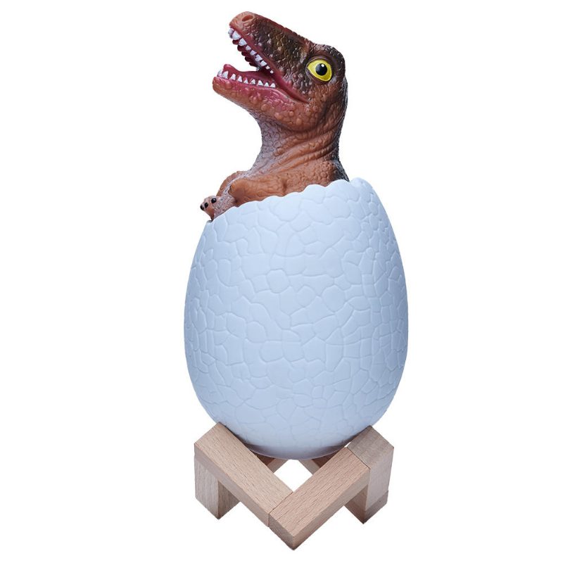 Kl-02 Koristeellinen 3d Raptor Dinosaur Egg Älykäs Yövalon Kosketuskytkin 3 Väriä Vaihtuva Led-yövalo Joululahjaksi