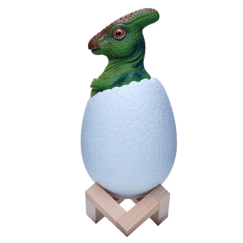 Kl-02 Koristeellinen 3d Sijainen Dinosaur Egg Älykäs Yövalon Kosketuskytkin 3 Väriä Vaihtuva Led-yövalo Joululahjoihin