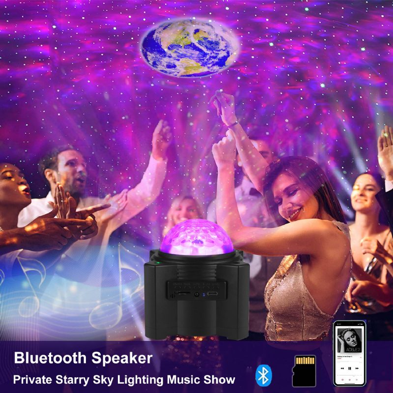 Led Galaxy Projector Nebula Night Light -mielilamppu Kaukosäätimellä Bluetooth-kaiuttimella Lapsille Ja Aikuisille Makuuhuoneen/juhla-/kodin Tunnelman Sisustukseen