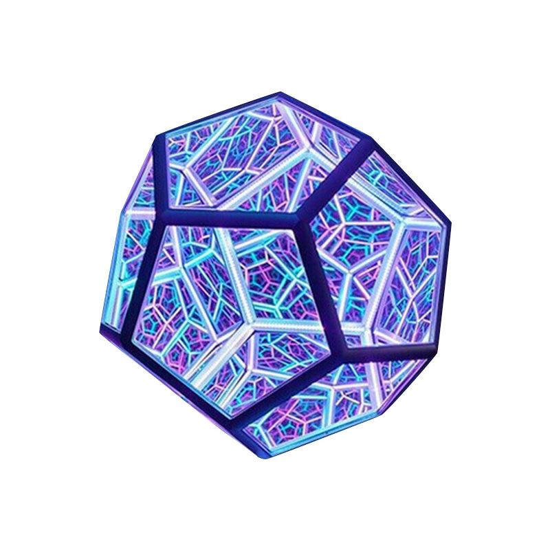 Led-yövalo Infinite Dodecahedron Color Art Light Decor Uutuus Joululahja Viileä Tekniikka Sisustus Kodin