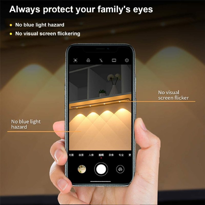 Liiketunnistin Kaapin Alla Himmennettävä Vaatekaappivalo Langaton Ladattava Magneettivalo Keittiön Yövalo