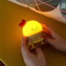 Luova Led-sarjakuva Jousikytkin Rabbit Deer Night Light Lapsille Lelu Paineenalennuslahja