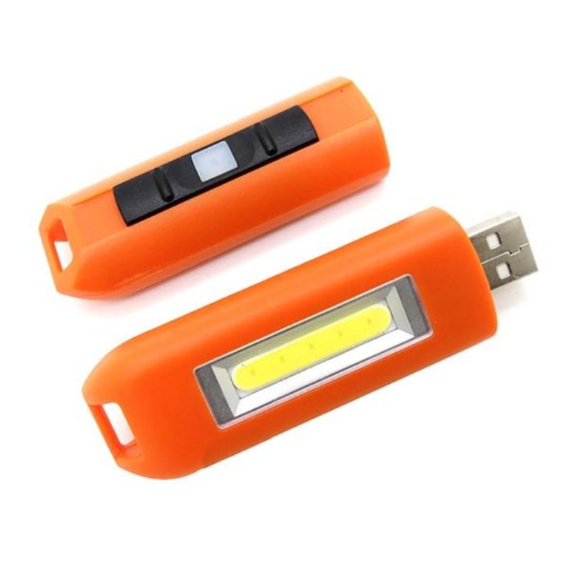 Mini 0.5 W Usb Ladattava Cob Led-avainnippu Taskulamppu