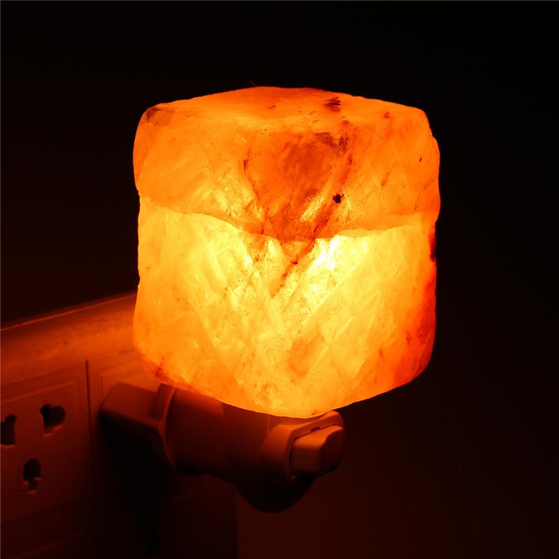 Natural Crystal Himalayan Glow Käsin Veistetty Salt Yölamppu Ac110-240v