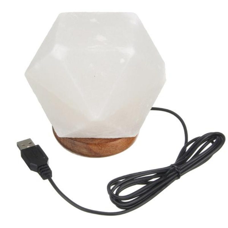 Natural Crystal Rock Usb-suolalamppu Värikäs Led-yövalosisustus