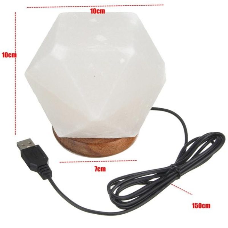 Natural Crystal Rock Usb-suolalamppu Värikäs Led-yövalosisustus