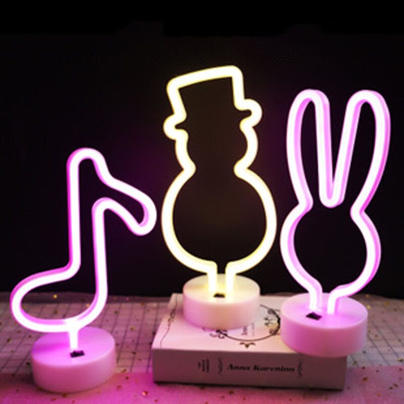 Päivitä Neon Night Light Rabbit Vibrato Anchor Bigmouth Bird Creative Spot