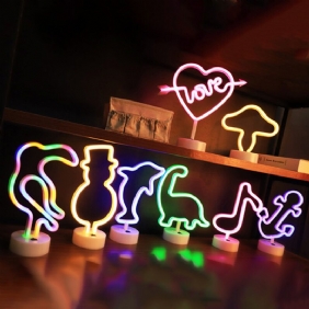 Päivitä Neon Night Light Rabbit Vibrato Anchor Bigmouth Bird Creative Spot