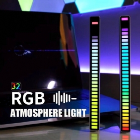 Rgb Usb -energiansäästölamppu Ääniaktivoitu Pickup Rhythm Light -auton Ympäristön Lamppu Musiikki Tunnelma Valo Pelivalo