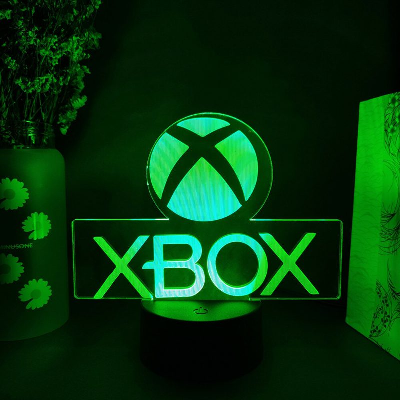 Xbox Game Icon 3d Illusion Lamppu Pelihuoneen Pöytäkoneen Asennus Led-anturin Valot Värinvaihto Tietokoneen Taustavalo Huoneen Sisustus