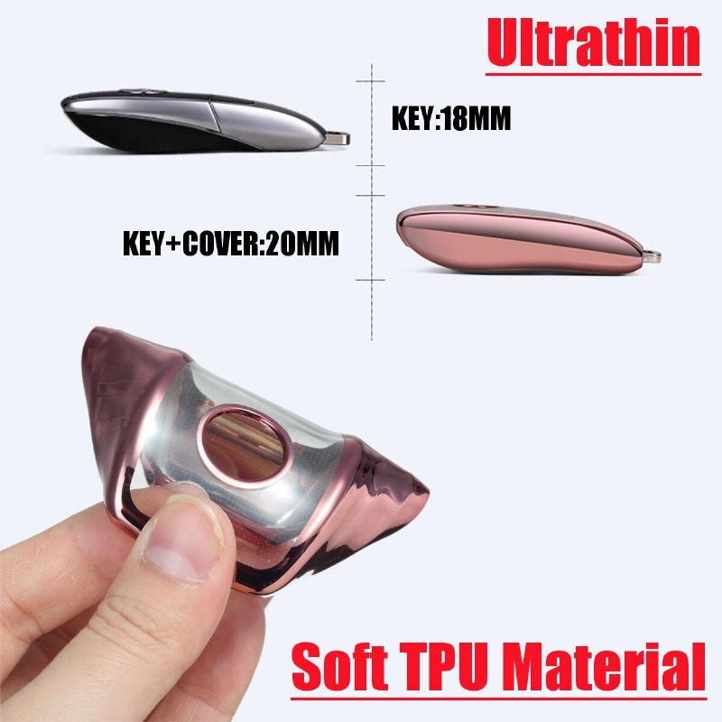 2 In 1 Tpu-kaukosäätimen Smart Key Case Fob -suojus Painikekalvolla Benz E/s Class E300 E400 S63 S65