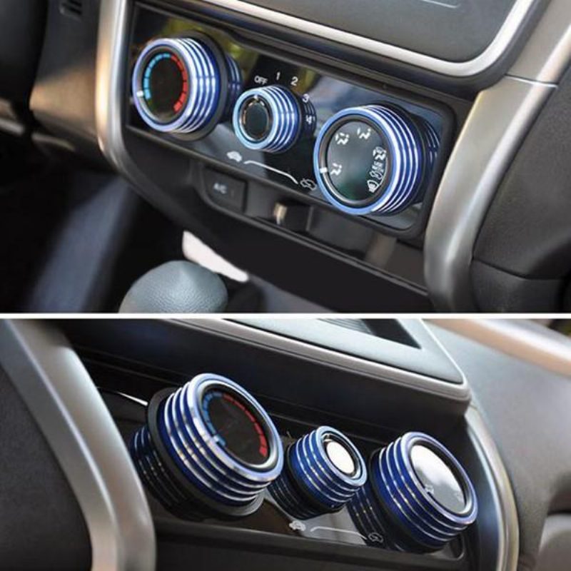 3kpl/sarja Autot Alu Decoration Stereo Ilmastoinnin Nupin Rengas Honda New City Vezel Fit Xrv:lle