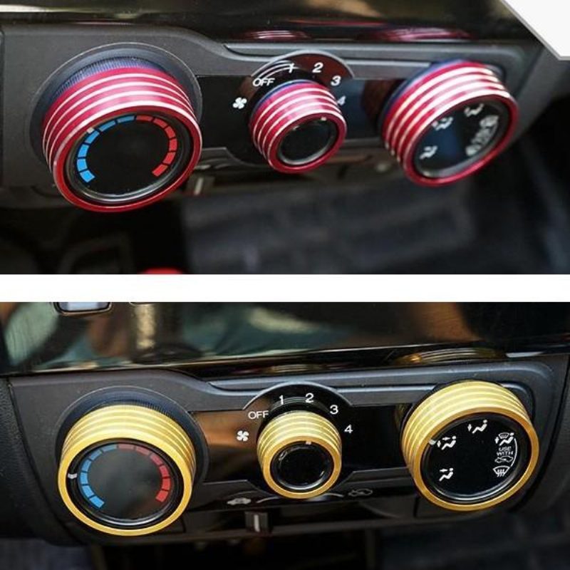 3kpl/sarja Autot Alu Decoration Stereo Ilmastoinnin Nupin Rengas Honda New City Vezel Fit Xrv:lle