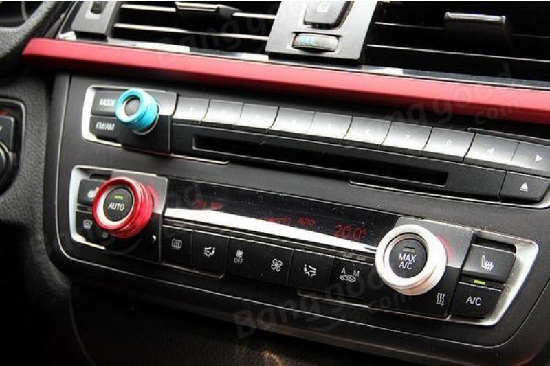 3kpl/setti Auto Alu Koristesuojat Stereo A/c Nupin Ympyrät Nuppirengas Bmw 5 6 7 Series 5-sarjan Gt:lle