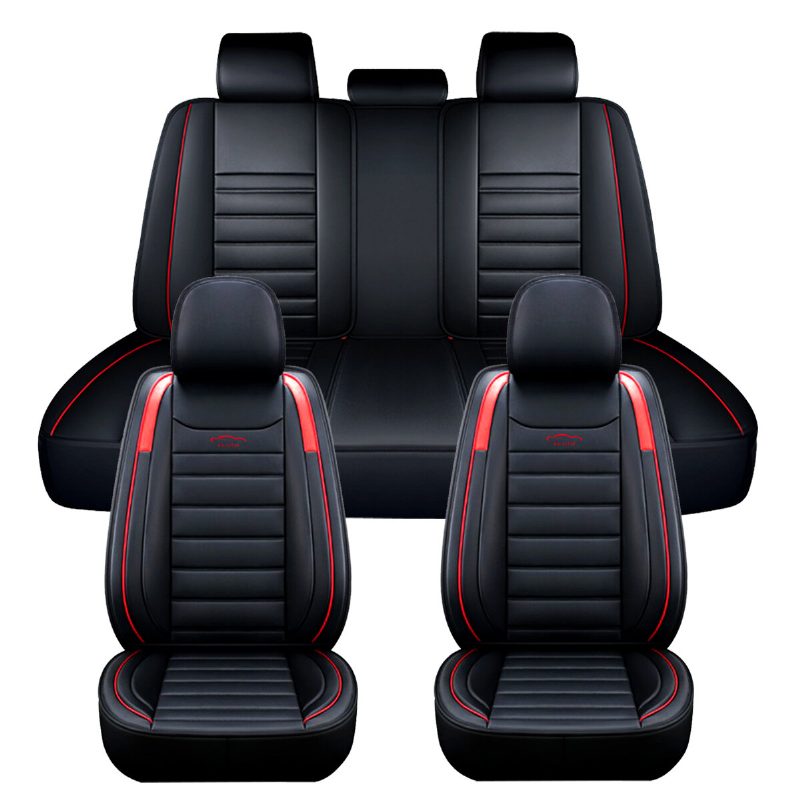 5 Seats Universal Auton Istuinsuojat Deluxe Pu-nahkainen Istuintyynyn Koko Setti