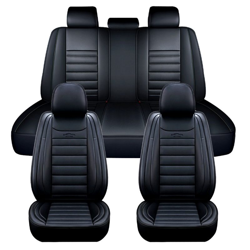 5 Seats Universal Auton Istuinsuojat Deluxe Pu-nahkainen Istuintyynyn Koko Setti