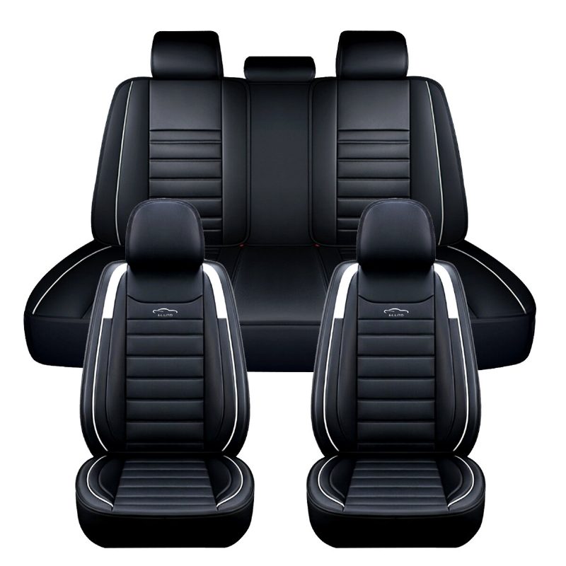 5 Seats Universal Auton Istuinsuojat Deluxe Pu-nahkainen Istuintyynyn Koko Setti