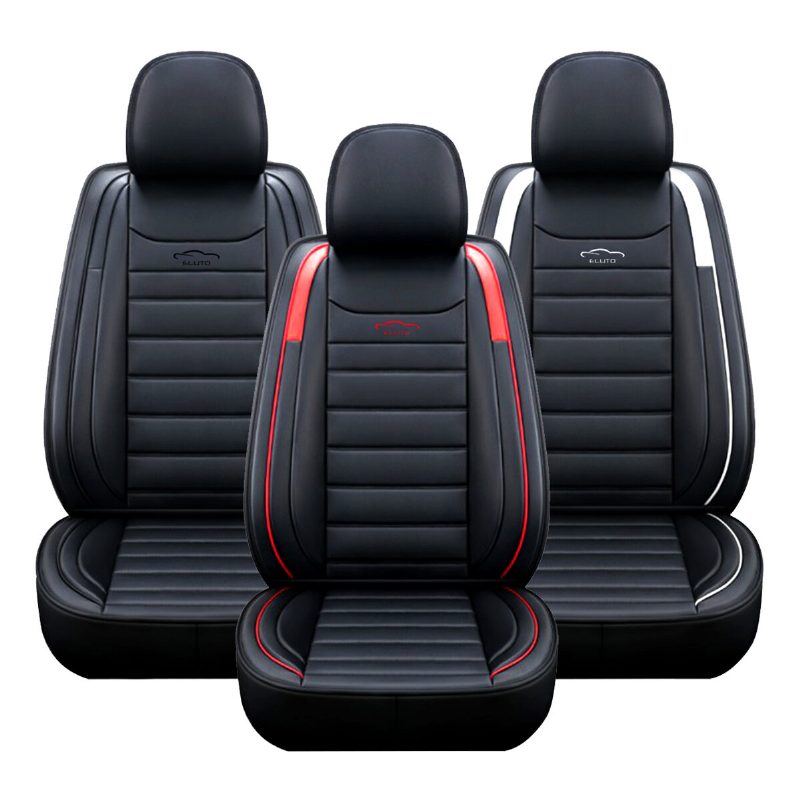 5 Seats Universal Auton Istuinsuojat Deluxe Pu-nahkainen Istuintyynyn Koko Setti