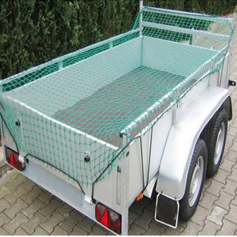 Heavy Duty Cargo Net 220x170cm Vihreä Elastinen Mesh Säilytys Pickup Truck Perävaunu Auton Roskakori Verkkokannet