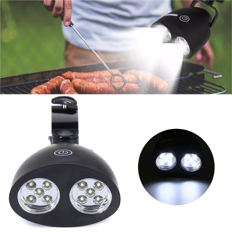 10 Led Bbq Grill -grillianturivalo Ulkona Vedenpitävä Kahvaan Kiinnitettävä Pidike Camp Lamp Dc 4.5 V