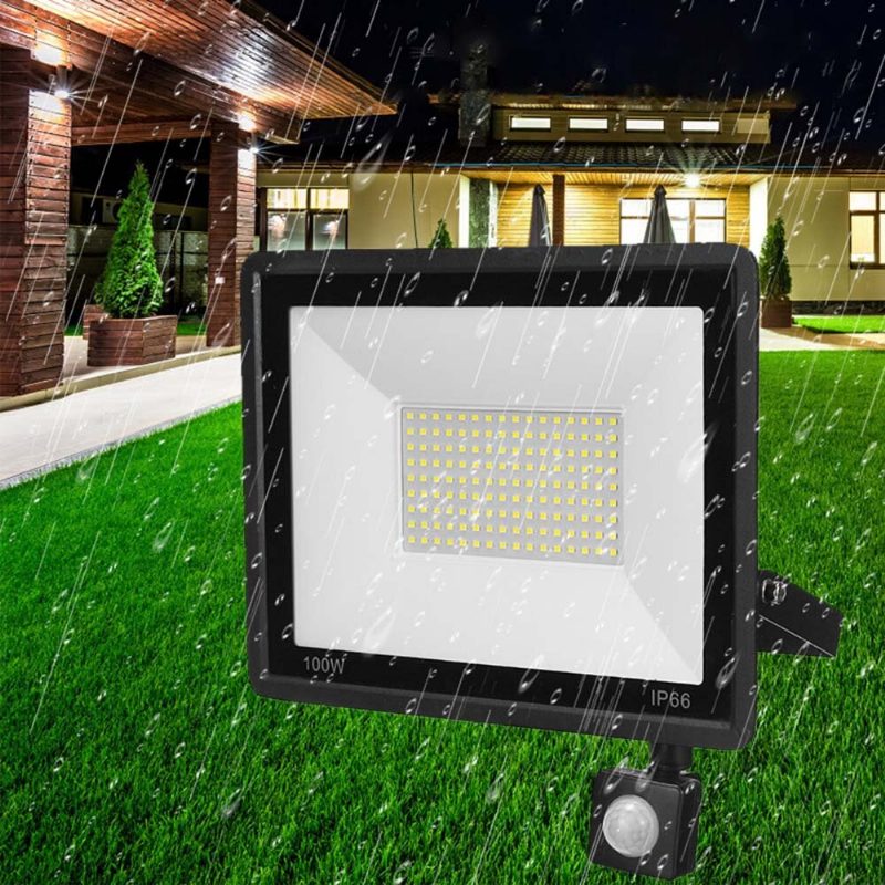 20w/30w/50w/100w Led Floodlight Pir-liiketunnistinheijastin Led-valaisin Vedenpitävä Ip66 Kohdevalo Seinäulkovalaistus