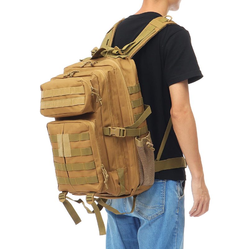 45l 900d Vedenpitävä Tactical Reppu Oxford Cloth Molle Military Outdoor Laukku Matkailu Retkeily Kiipeilykassi