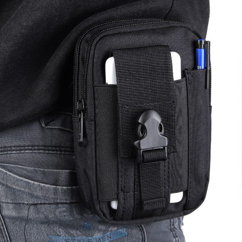 5.5 Tuuman Ulkokäyttöön Tarkoitettu Edc Tactical Molle Vyölaukku Pack Miesten Kännykkäkotelo Lompakko Pussipidike Iphone 8 Urheilu Retkeily