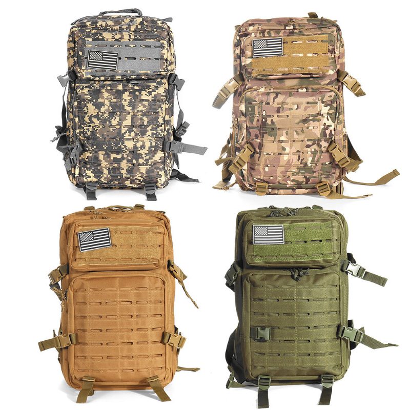 55l Outdoor Molle Military Tactical Armeijan Reppu Vedenpitävä Vetoketju Suurikapasiteettinen Retkeilyretkeilyvarustekassi