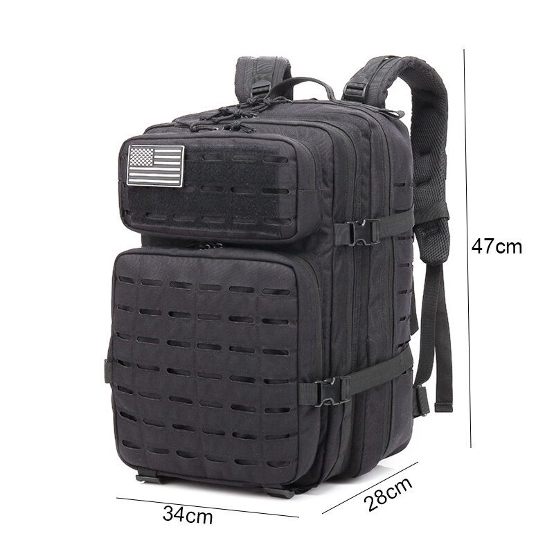 55l Outdoor Molle Military Tactical Armeijan Reppu Vedenpitävä Vetoketju Suurikapasiteettinen Retkeilyretkeilyvarustekassi