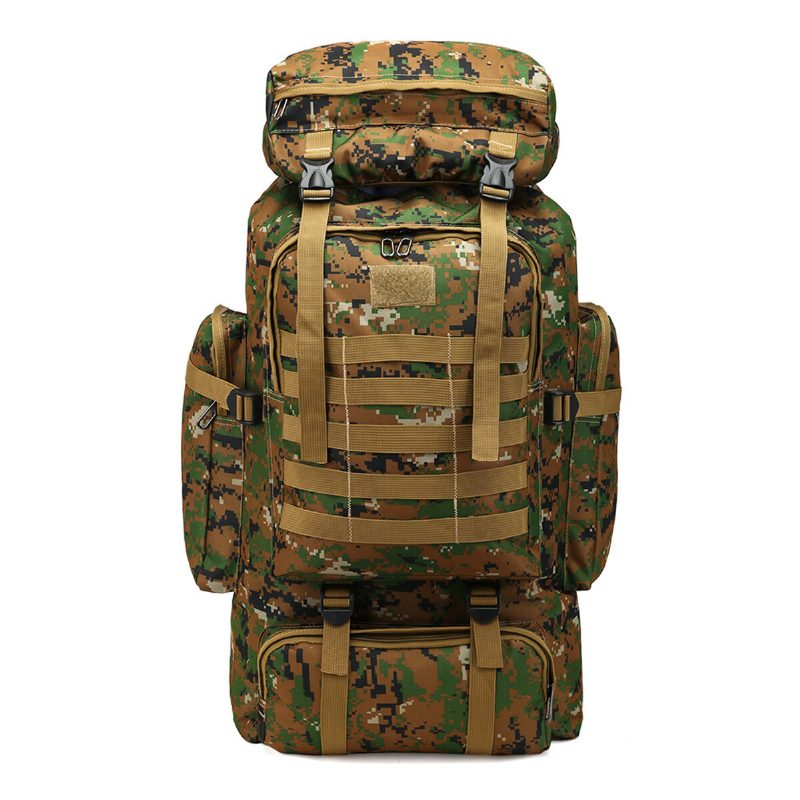 80l Molle Tactical Bag Outdoor Matkailu Retkeily Sotilaallinen Reput Reppu Naamiointi Laukku