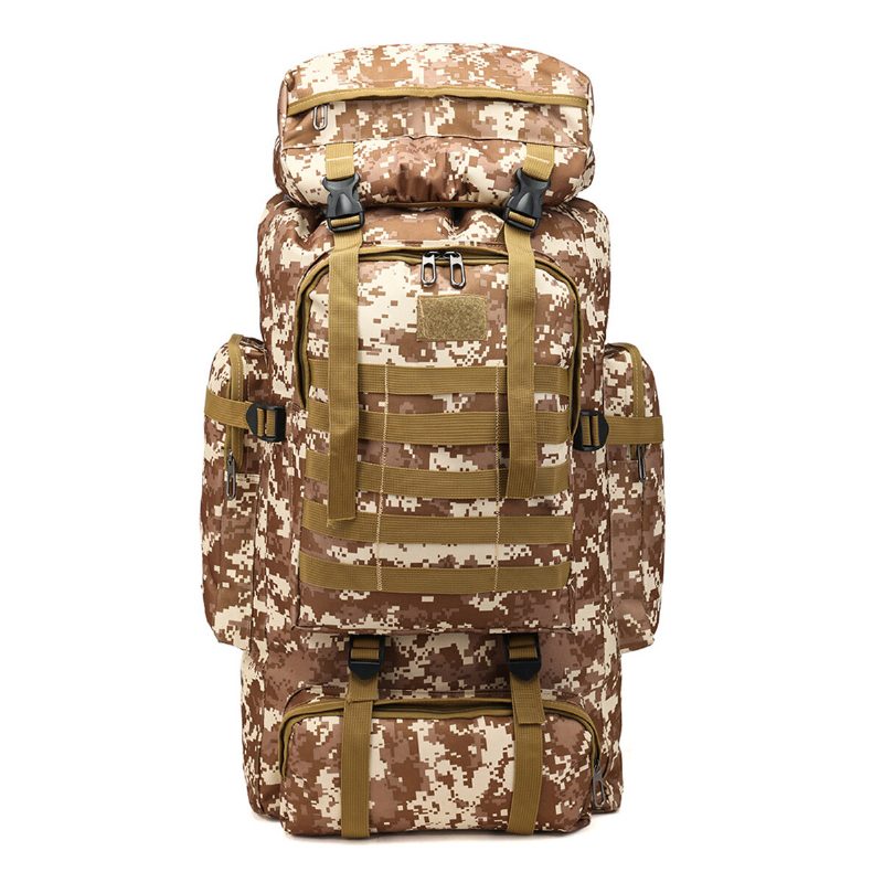 80l Molle Tactical Bag Outdoor Matkailu Retkeily Sotilaallinen Reput Reppu Naamiointi Laukku