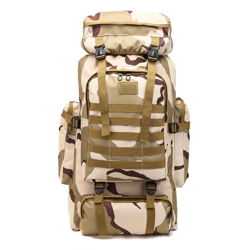 80l Molle Tactical Bag Outdoor Matkailu Retkeily Sotilaallinen Reput Reppu Naamiointi Laukku