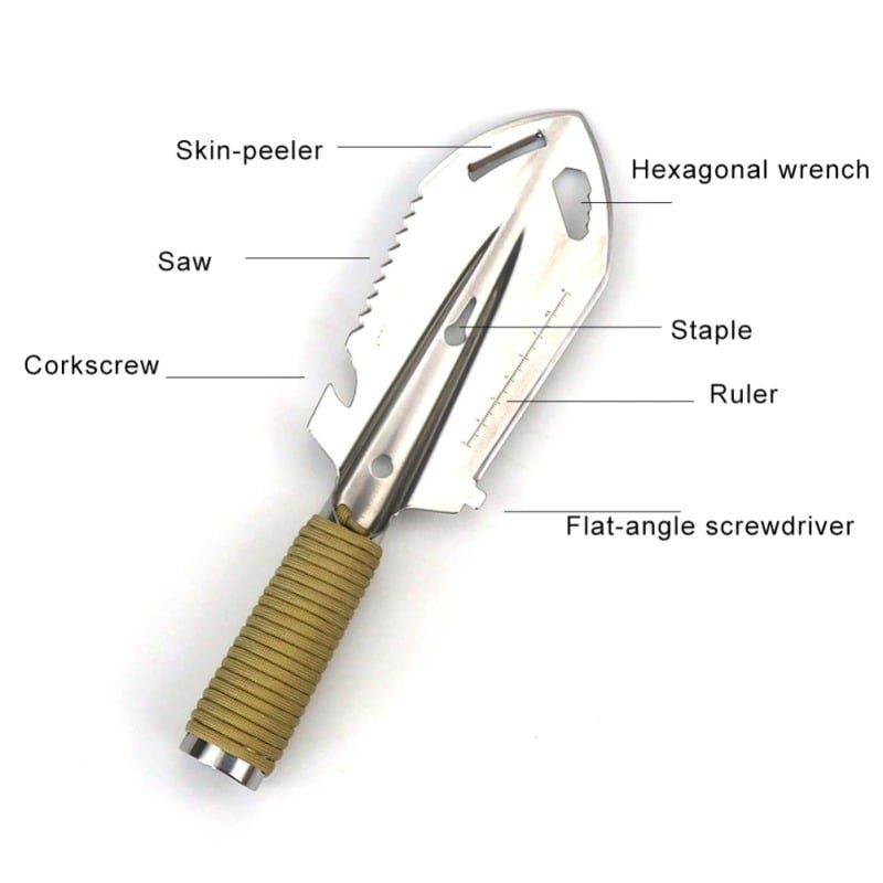 Camping Shovel Ruostumaton Teräs Monikäyttöiset Työkalut