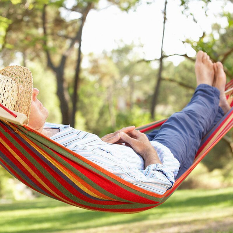 Canvas Camping Hammock Swing Riippusänky Ulkona Puutarhamatkailu