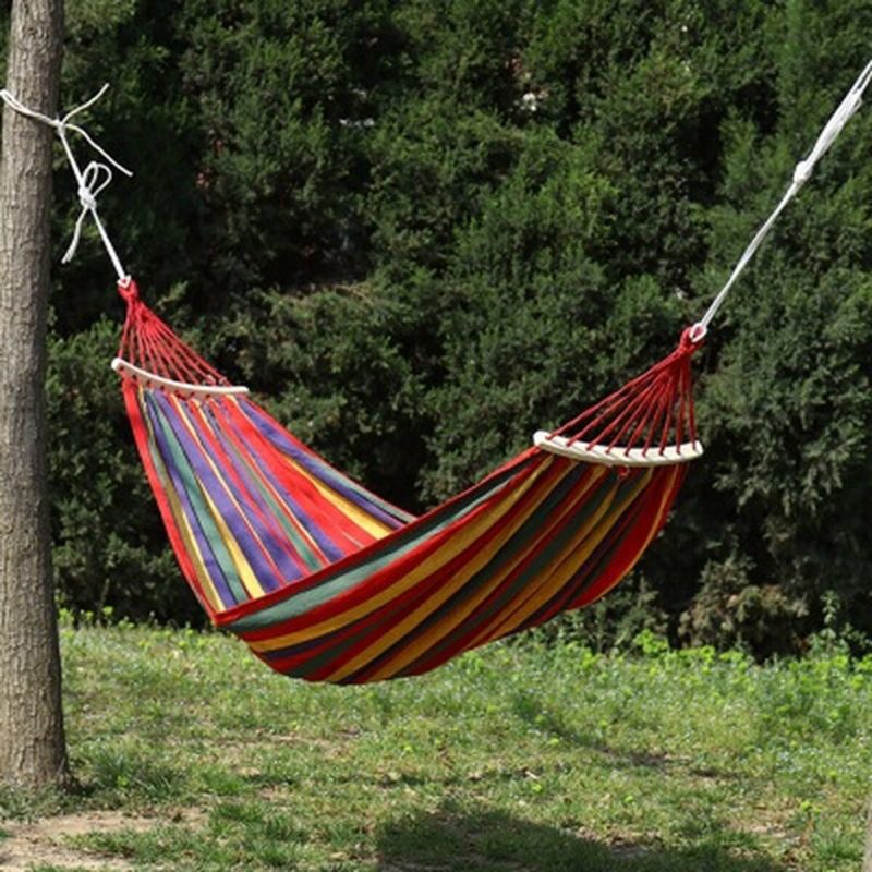 Canvas Camping Hammock Swing Riippusänky Ulkona Puutarhamatkailu