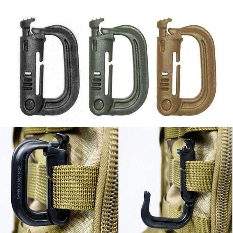 Grimlock Carabiners Tactical D-rengas Molle Gearille Vahva Ja Kevyt