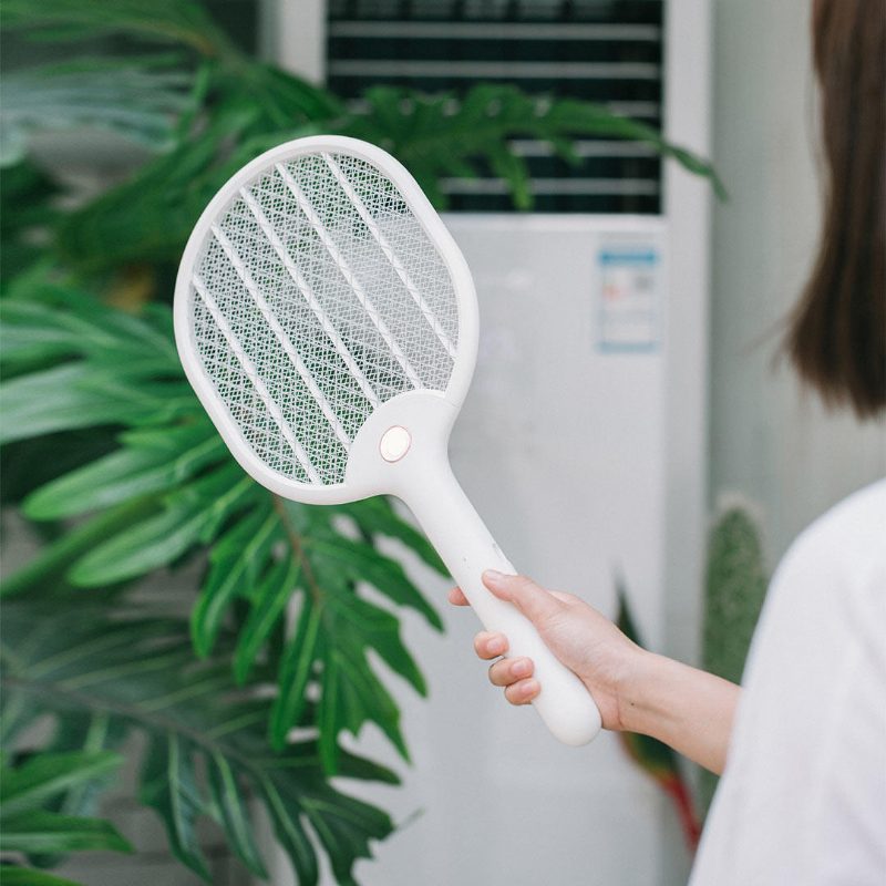 Jordan&judy 3000v Sähköinen Mosquito Swatter Kannettava Camping Travel Kolmikerroksinen Sähköiskunsuojaverkko Usb-lataus Hyttysenpoistolaite