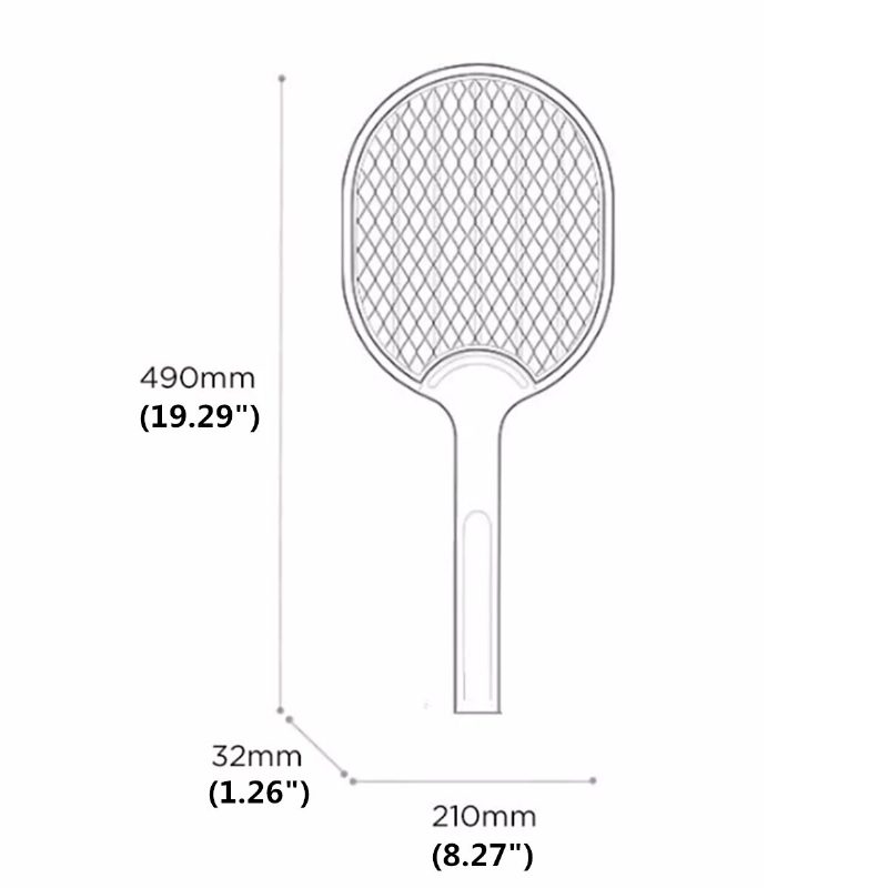 Jordan&judy 3000v Sähköinen Mosquito Swatter Kannettava Camping Travel Kolmikerroksinen Sähköiskunsuojaverkko Usb-lataus Hyttysenpoistolaite