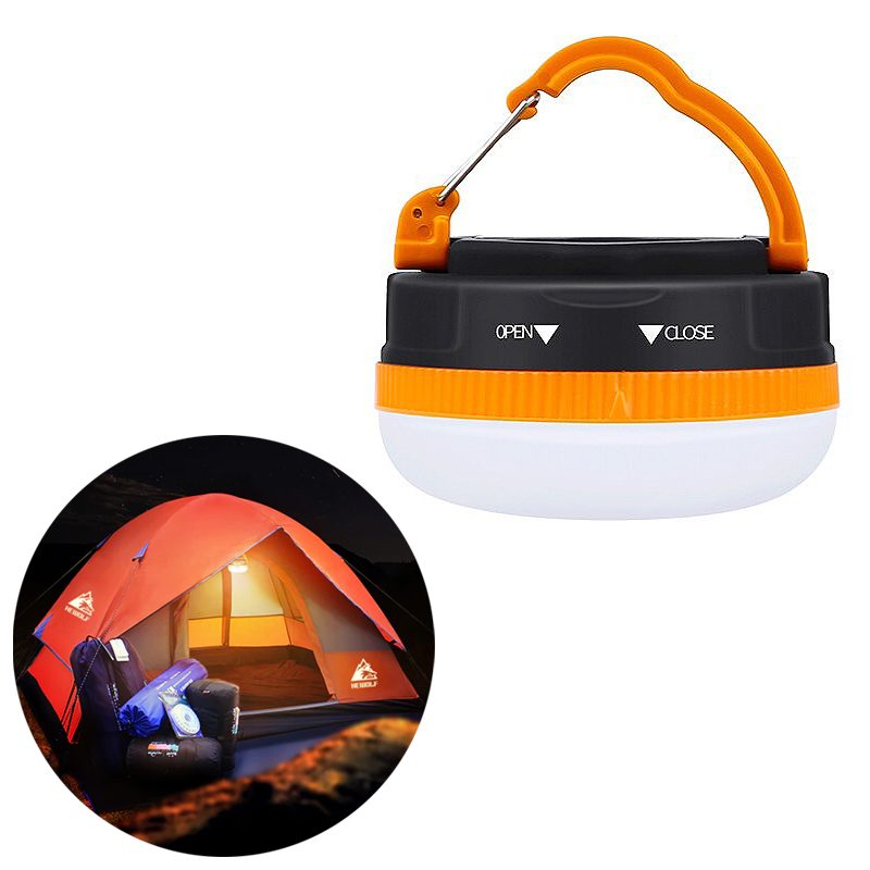 Led Camping Lantern Kannettava Telttavalo Sisäänvedettävällä Koukulla Ja 5 Valotilaa