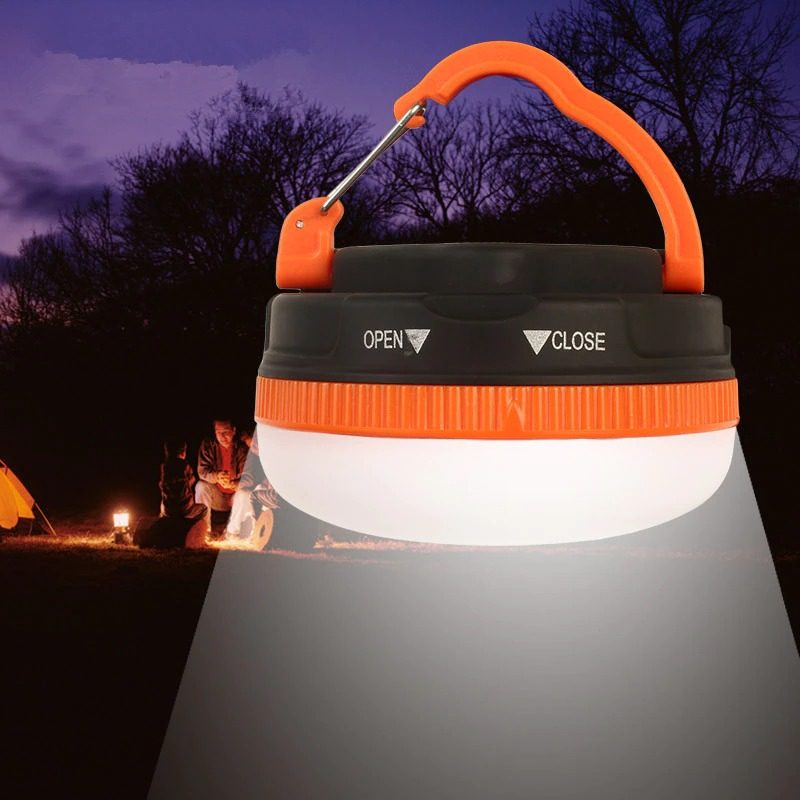 Led Camping Lantern Kannettava Telttavalo Sisäänvedettävällä Koukulla Ja 5 Valotilaa