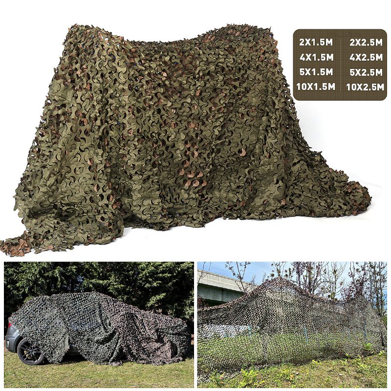 Monikokoinen Camo Net Quick Dry Vedenpitävä Naamiointiverkko Käännettävä Vihreä/ruskea Metsästykseen/ammuntaan