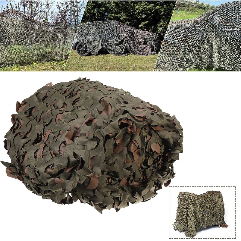 Monikokoinen Camo Net Quick Dry Vedenpitävä Naamiointiverkko Käännettävä Vihreä/ruskea Metsästykseen/ammuntaan