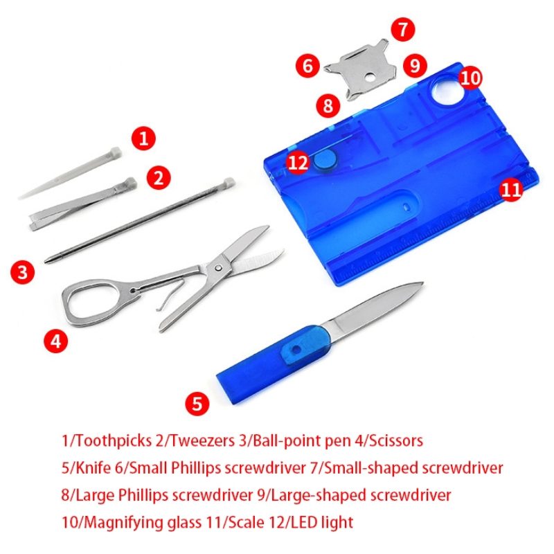 Multi Tool 12 In 1 Pocket Selviytymisvarusteet