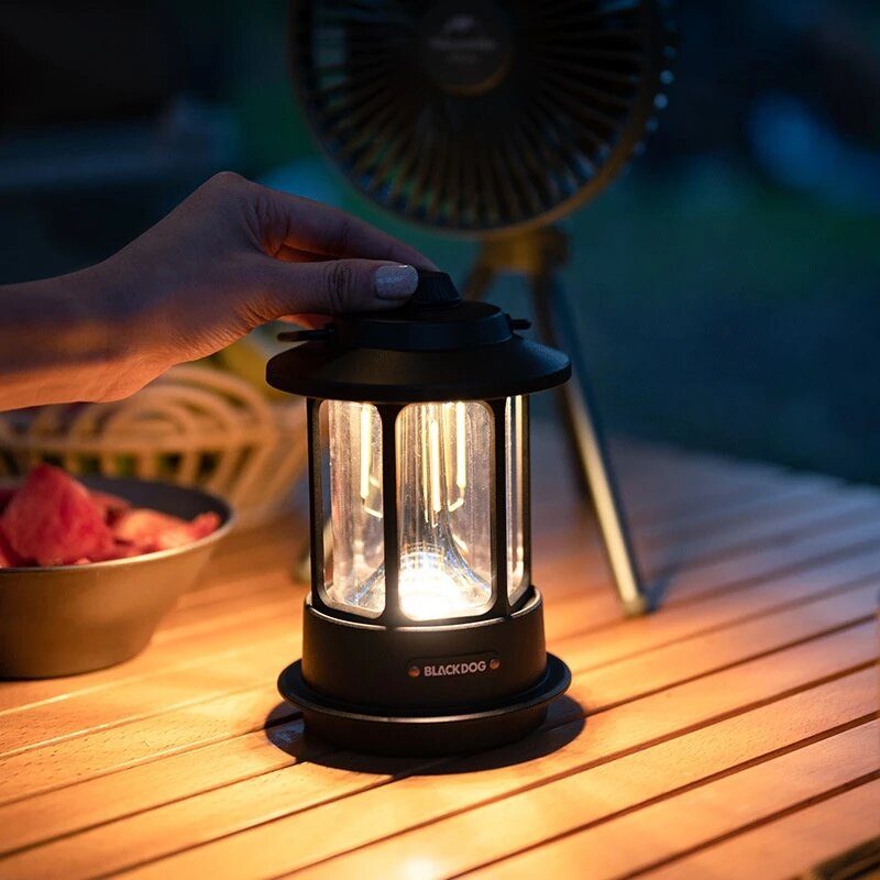 Outdoor Camping Light Kannettava Retro-telttavalo Ipx3 Vedenpitävä Type-c Usb-ladattava Valo Retkeilykalastukseen