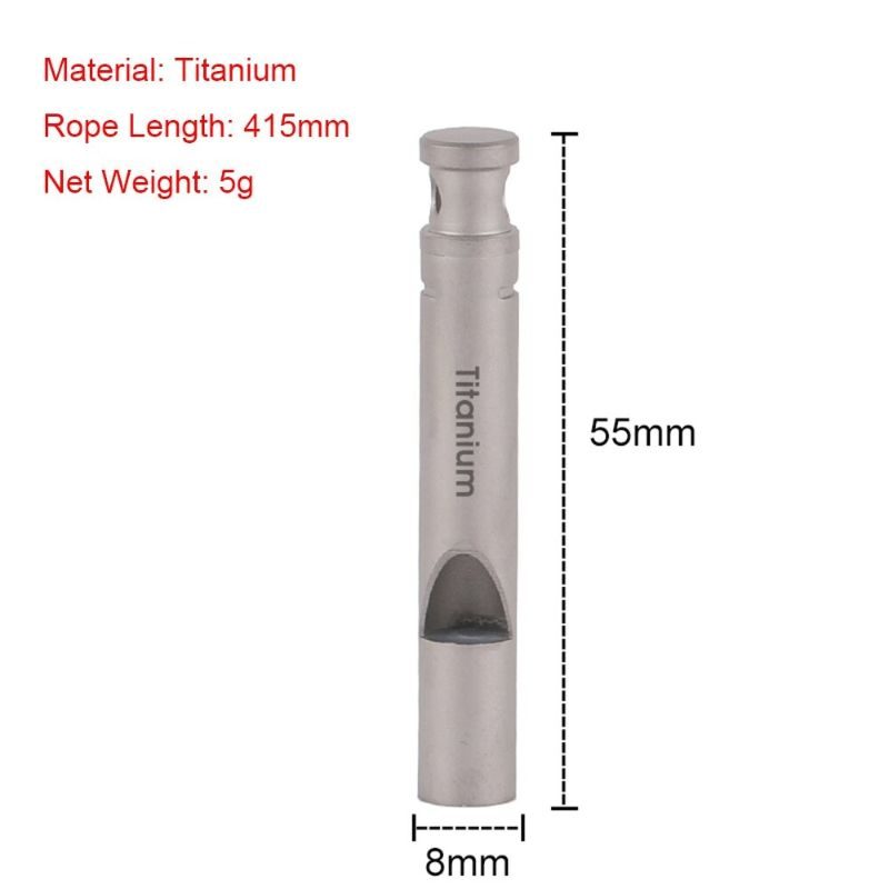 Outdoor Edc Loud Titanium Whistle Johdolla Hätävaellusleirintäalueella