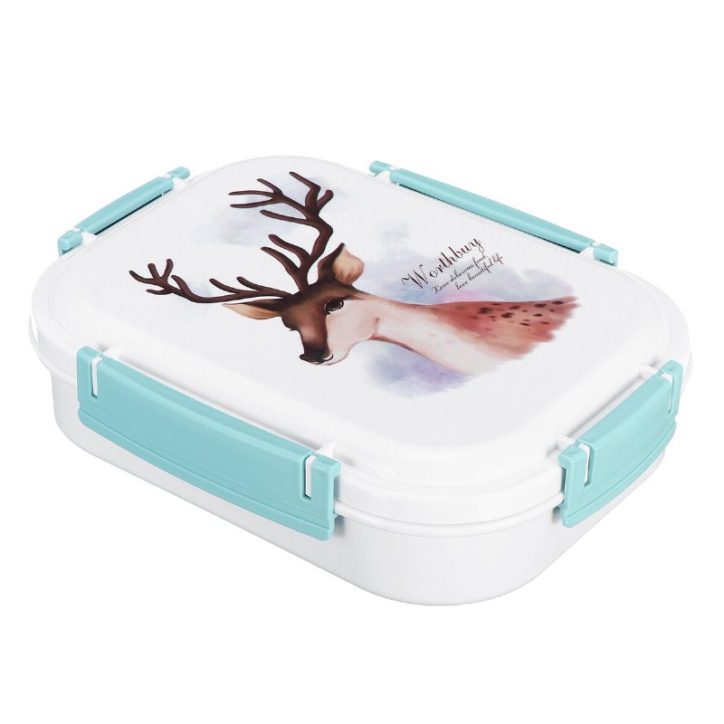 Outdoor Picnic Bento Box Ruostumattomasta Teräksestä Valmistettu Lämpöruokapakkaus Lounasrasia 3/4 Ruudukko Japanilainen Värikuvio