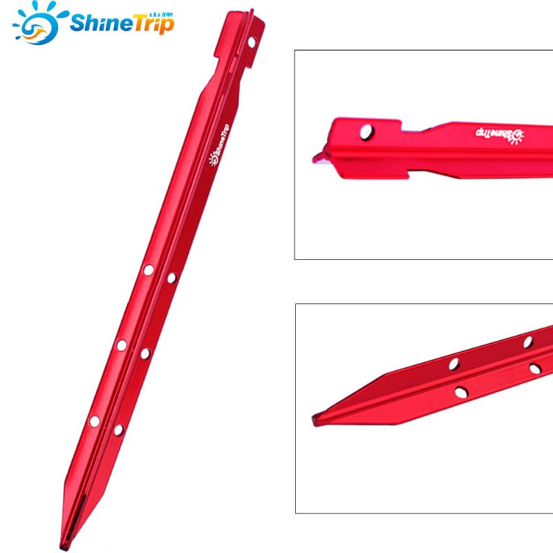 Shinetrip Camping Telttatelineet 25 cm Kolmion Muotoinen Huokoinen Alumiini Nail Ranta Maatarvikkeet Varusteet