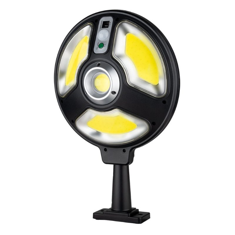 Solar Camping Light 3-moodia Anturi Puutarhaseinävalo Ulkokäyttöinen Cob Led Vedenpitävä Älykäs Kauko-ohjainlamppu