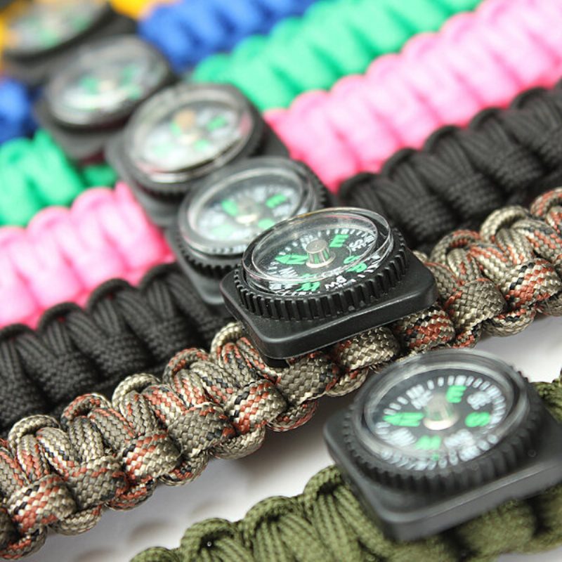 Survival Paracord Rannekoru Pilli Valoisa Military Watch Ranne